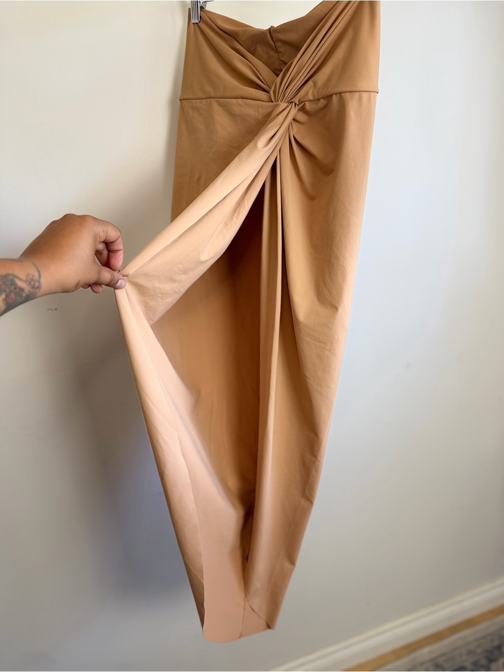 SKIMS Recycled Swim Sarong Skirt Ochre S NWT Discontinued SS22
